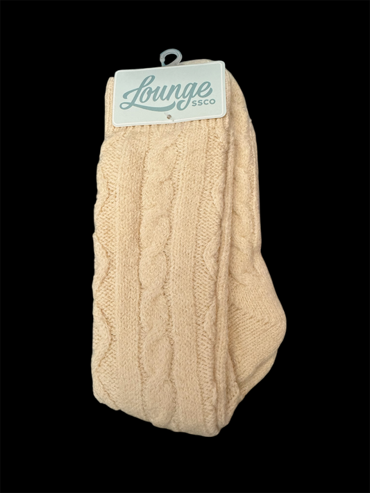 SSCO Cable Knit Socks - Parchment