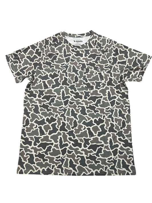 Local Boy S/S Heather Blend Crew - Dog & Moon Camo