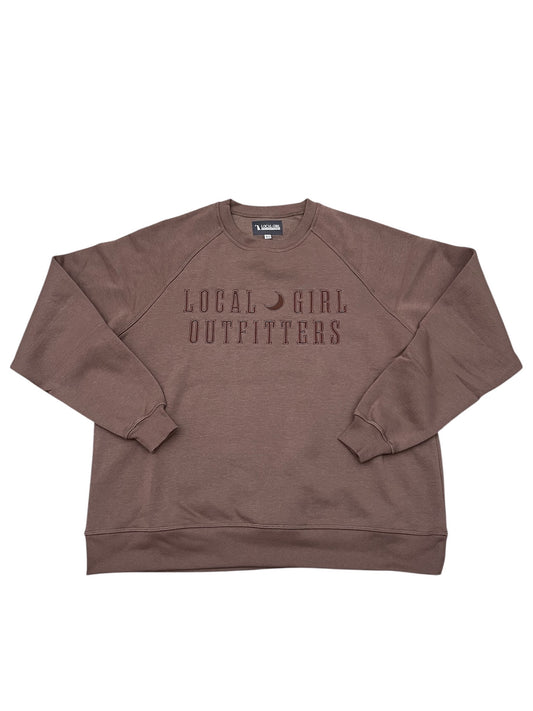 Local Girl Moon Cotton crewneck - Rose