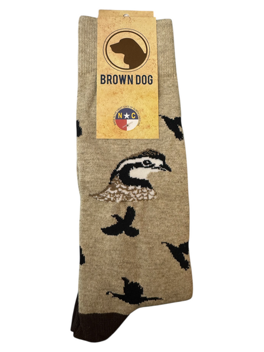 WBD Quail Head Socks - Oatmeal
