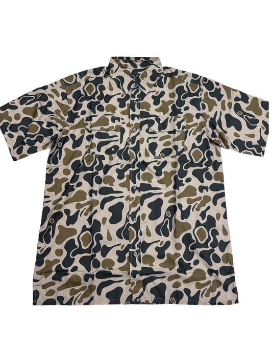 Prairie Oaks Camp Shirt - Traditions Camo Olive