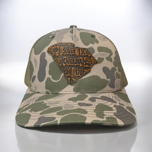 Zep-Pro Old School Green Camo Hat - SC Map
