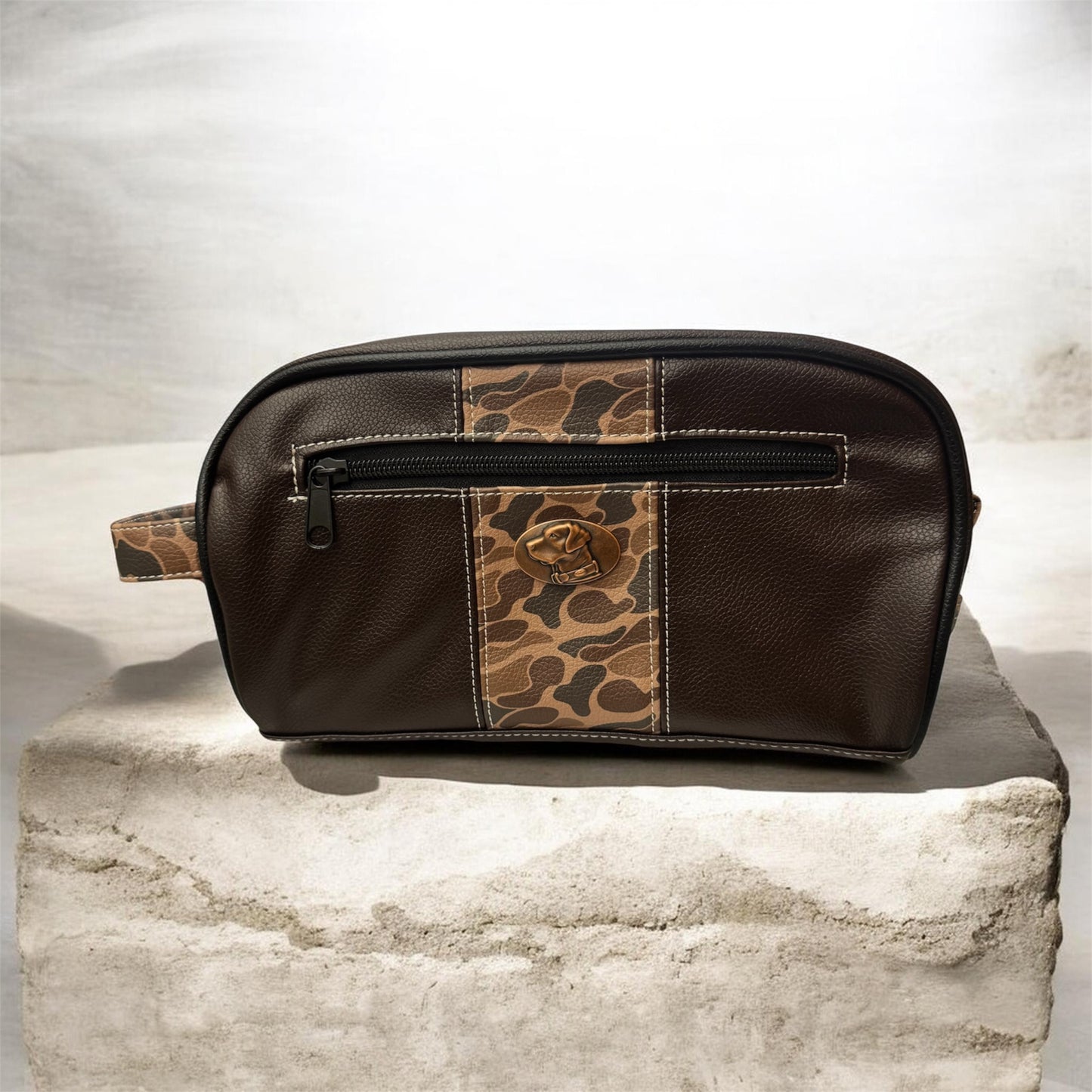 Zep-Pro Toiletry Bag - Leather/Camo