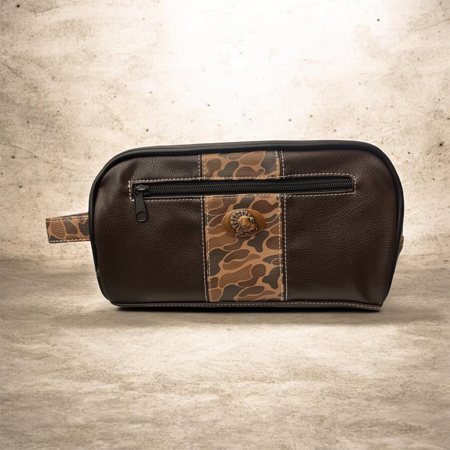 Zep-Pro Toiletry Bag - Leather/Camo
