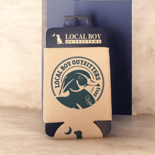 Local Boy Wood Circle Koozie - Cream