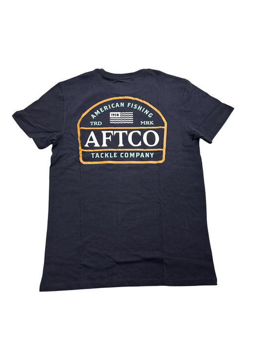 Aftco Vintage Badge Black Tee