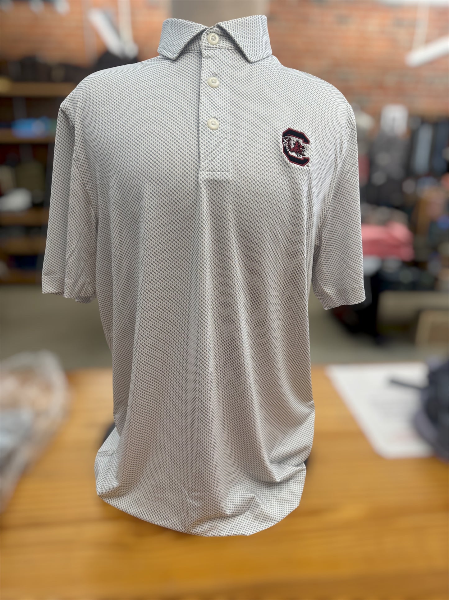 Cutter & Buck Pike Eco symmetry Print Polo Gamecocks