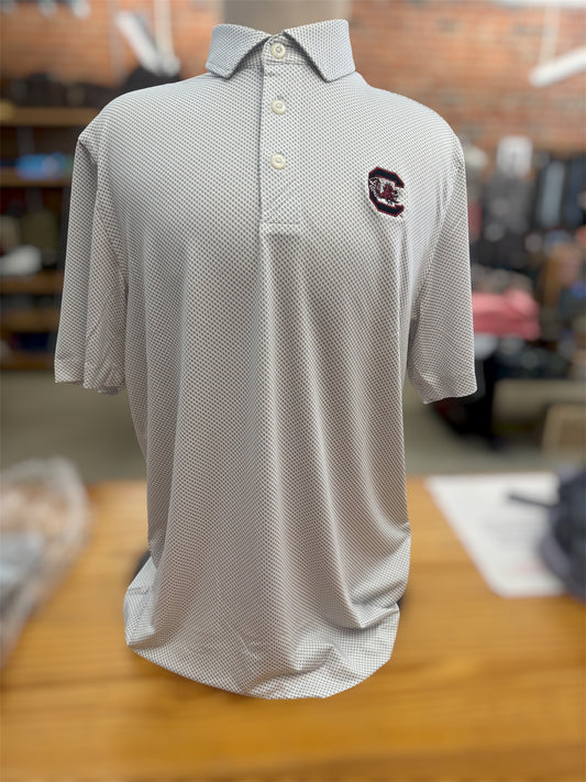 Cutter & Buck Pike Eco symmetry Print Polo Gamecocks
