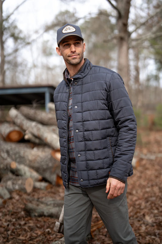 Local Boy Brick Quilted Jacket - Charcoal