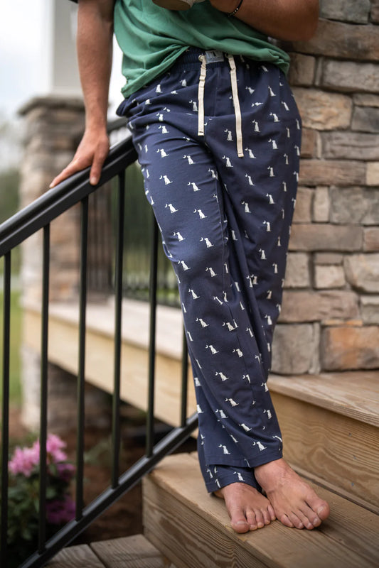 Local Boy Pajama Pant - Navy Dog & Moon