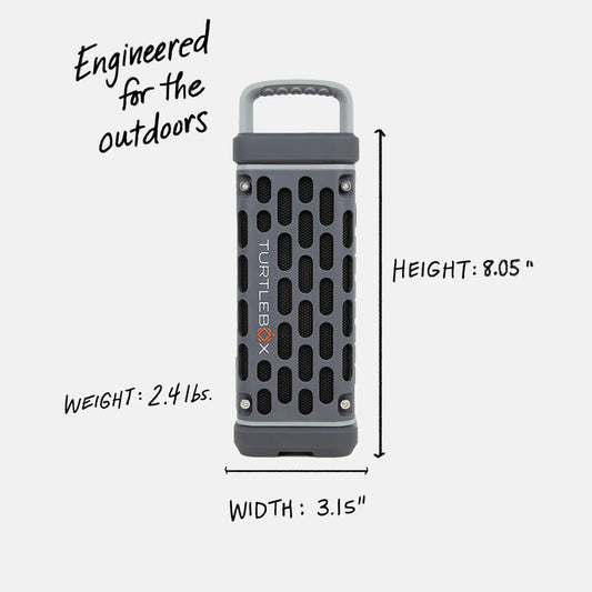 Turtlebox Ranger Waterproof Speaker - Gray