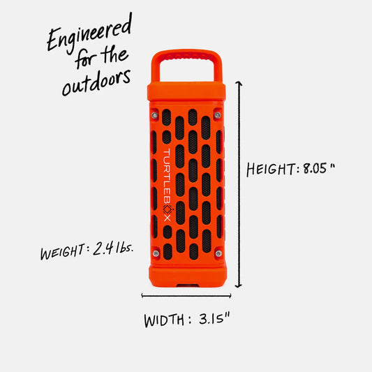 Turtlebox Ranger Waterproof Speaker - Orange