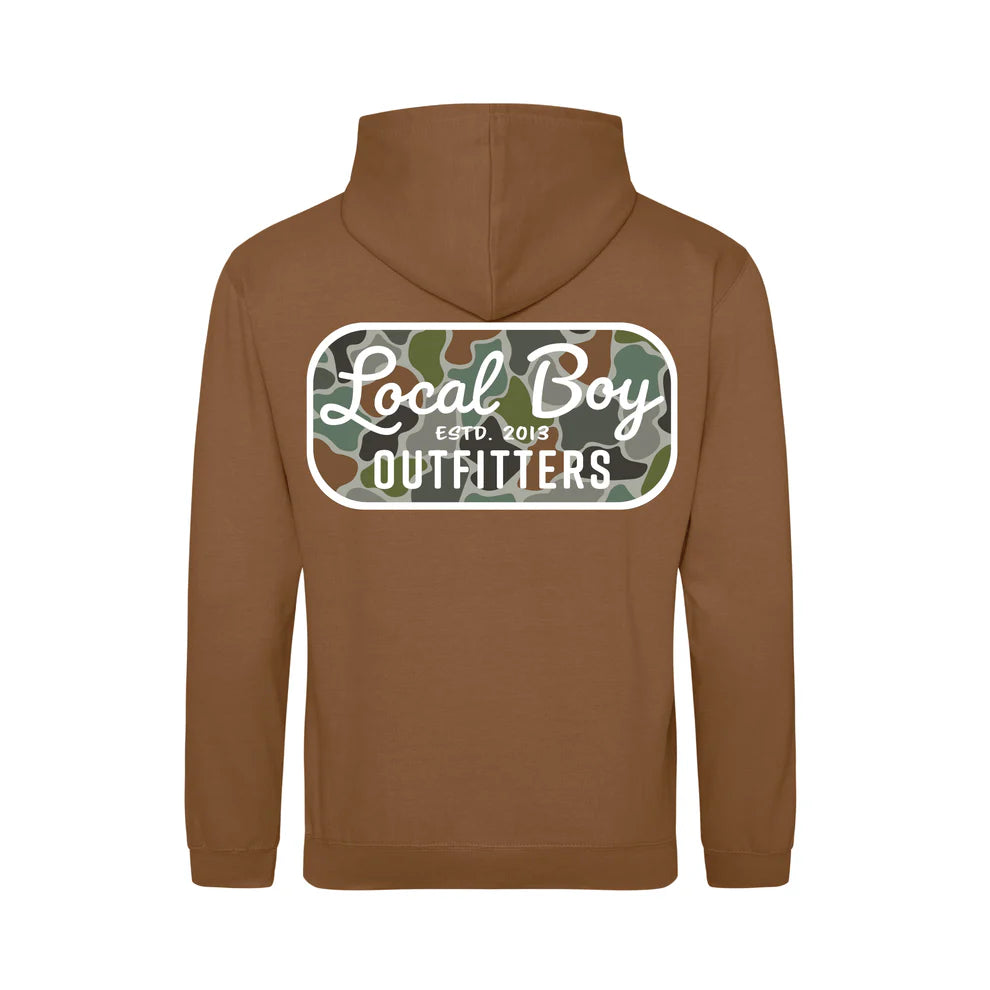 Local Boy Youth Retro Patch FC Brushwood Hoodie -Caramel Toffee
