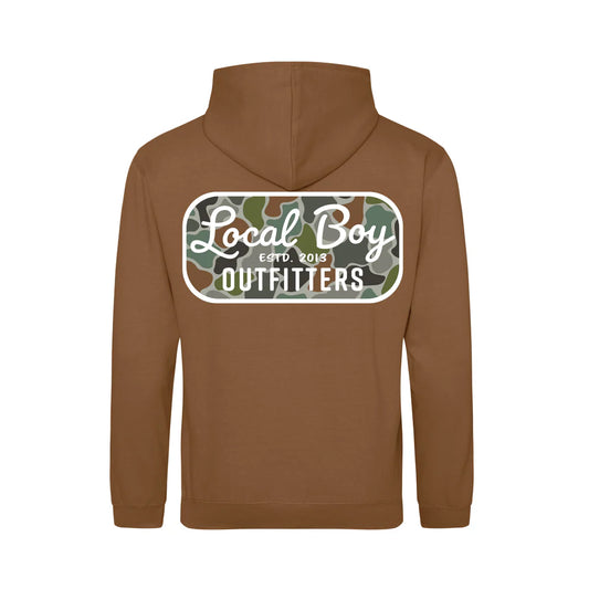 Local Boy Youth Retro Patch FC Brushwood Hoodie -Caramel Toffee