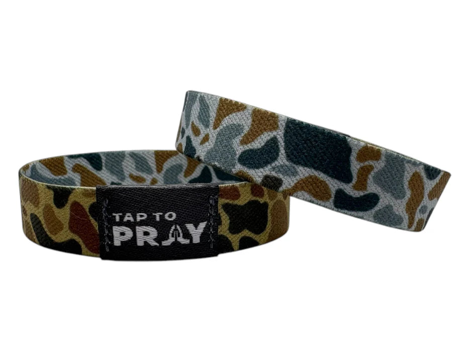 Tap To Pray Wristbands - River Rock Camo Sahara/Copper