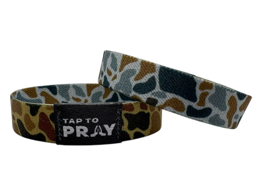 Tap To Pray Wristbands - River Rock Camo Sahara/Copper