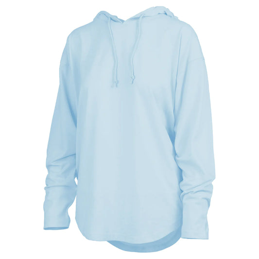 Royce San Bruno Hooded Light Weight Jersey Top - Chambray