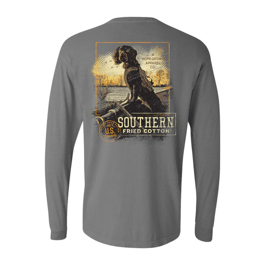 Southern Fried Cotton Blaze L/S Tee - Granite