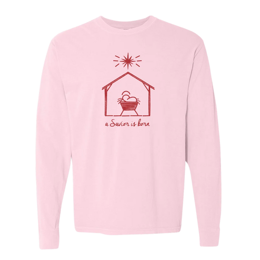 SoFriCo. A Savior is Born Long Sleeve Tee - Blossom