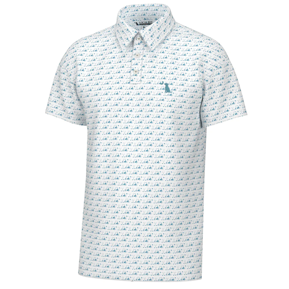 Local Boy Dirty Myrtle Polo - White/Blue