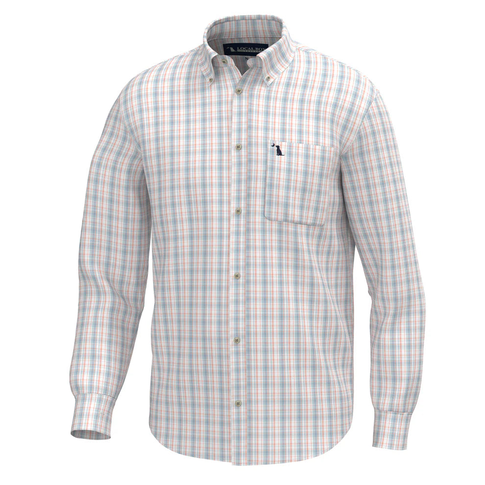 Local Boy Lee Dress Shirt - Lavender/Light Blue/ Salmon