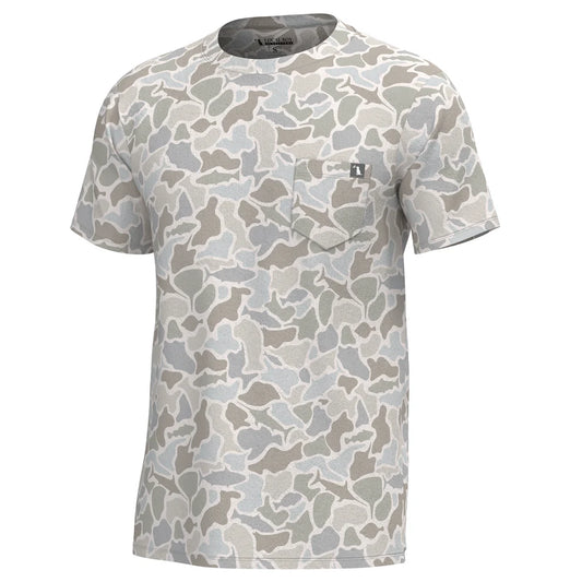 Local Boy Youth SS Heather Blend Crew - Saltwater Camo