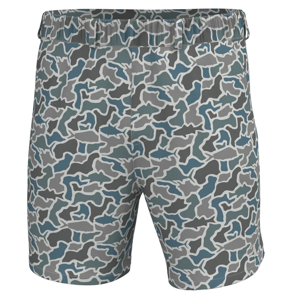 Local Boy Youth Volley Shorts - Fish Camo