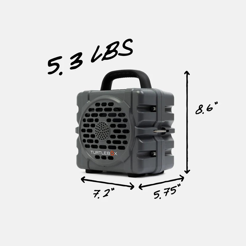 Turtlebox Cub Waterproof Speaker - Gray