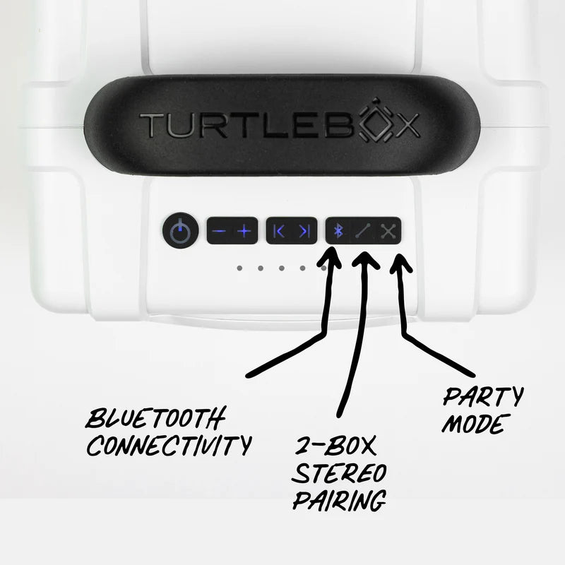 Turtlebox Cub Waterproof Speaker - White