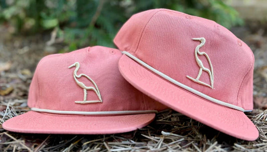 Dirty Marsh Heron Embroidered Hat - Pink