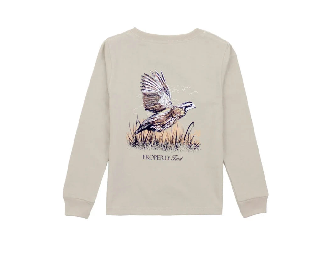 Properly Tied Boys Quail LS - Linen