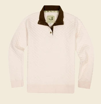 Dixie Decoy Women's Tryon Quilted Henley - Antique White