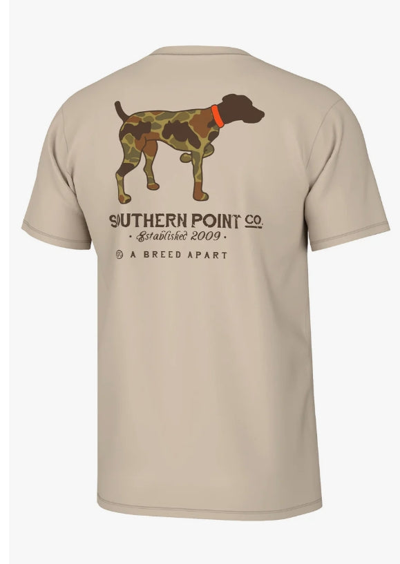 Southern Point Youth Vintage Camo Greyton S/S Tee - Sandstone