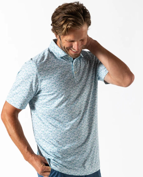 Duck Head Long Drive Performance Polo - Pastel Blue