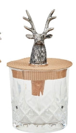 MP Deer Dof Glass & Bottle Stopper Sets - Tall Antlers