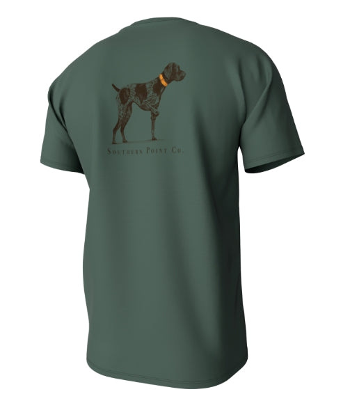Southern Point Greyton Detail Pocket Tee - Duck Green