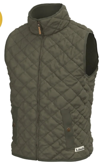 Local Boy Diamond Quilted Vest - Cedar