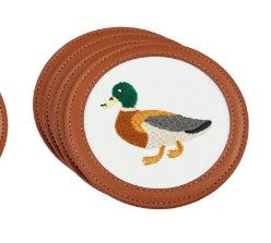 MP Mallard Embroidered Coaster Set