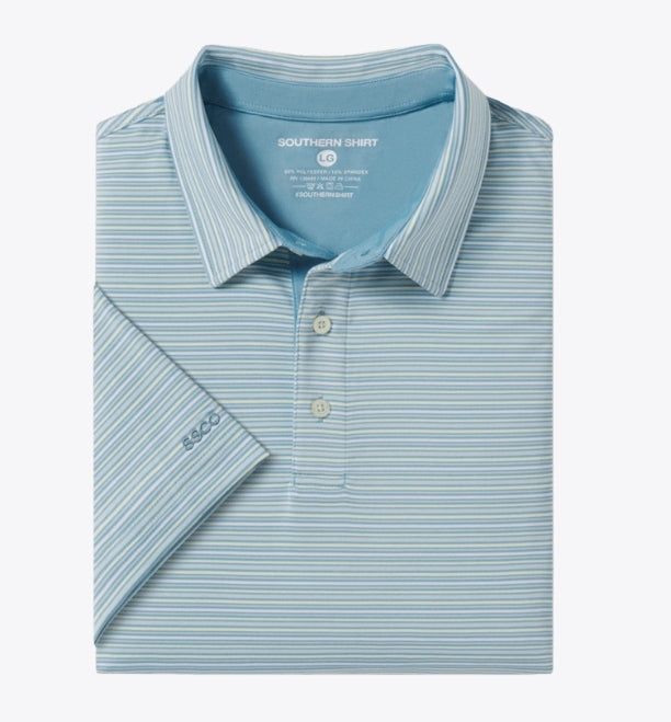 SSCO Sawgrass Stripe Polo - Maui Lime