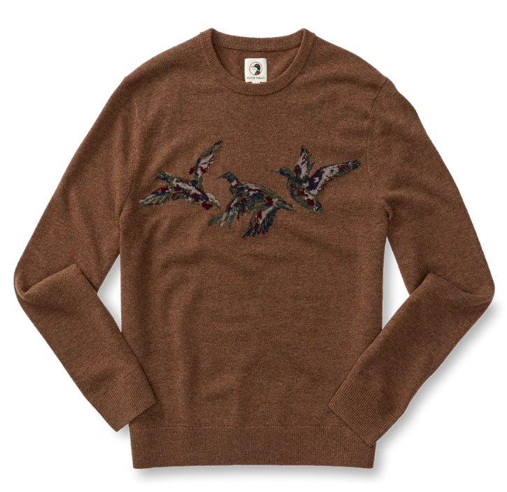 Duck Head Flying Mallard Intarsia Merino Crewneck Sweater