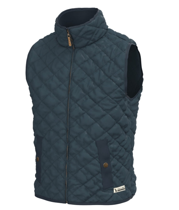 Local Boy Youth Diamond Quilted Vest - Dark Blue