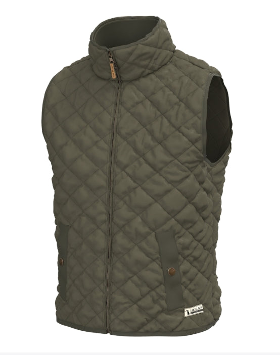 Local Boy Youth Diamond Quilted Vest - Cedar