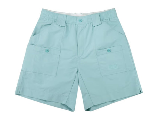 AFTCO Original Long Fishing Shorts for Men - Pastel Turquoise