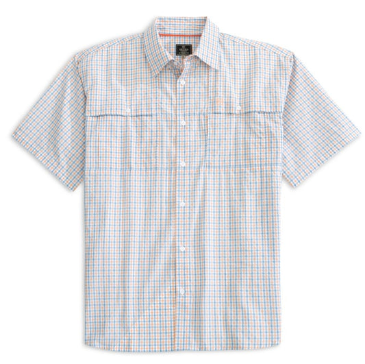 Heybo The Headwaters S/S Button Up - Dusty Coral/Blue
