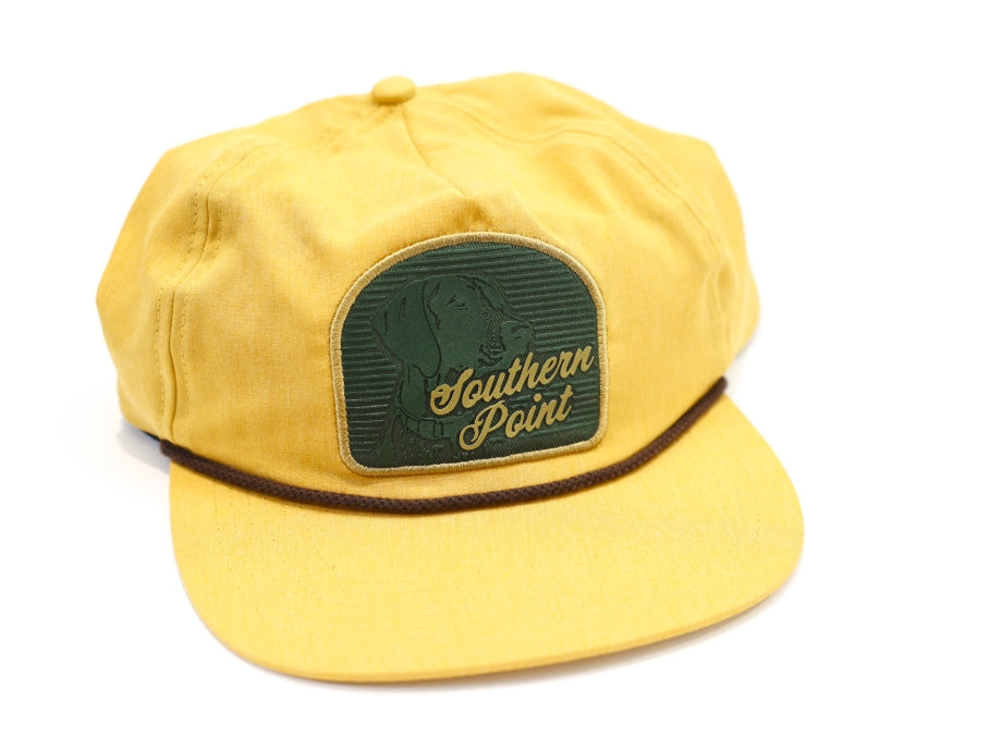 Southern Point 5 Panel Flat Bill Hat - Golden Yellow