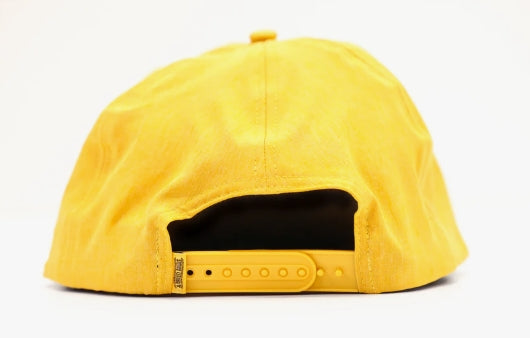 Southern Point 5 Panel Flat Bill Hat - Golden Yellow