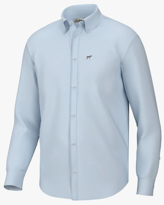 Southern Point Hadley Classic Long Sleeve Button Down -Solid Blue Sky
