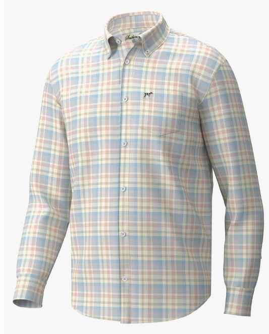 Southern Point Hadley Luxe Lite Long Sleeve Button Down -Garrison Plaid