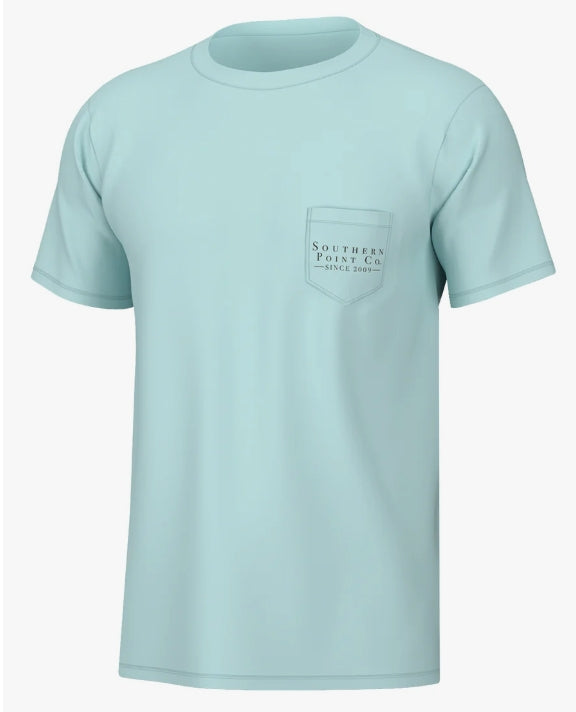 Southern Point Greyton Detail Short Sleeve Tee - Pool Water