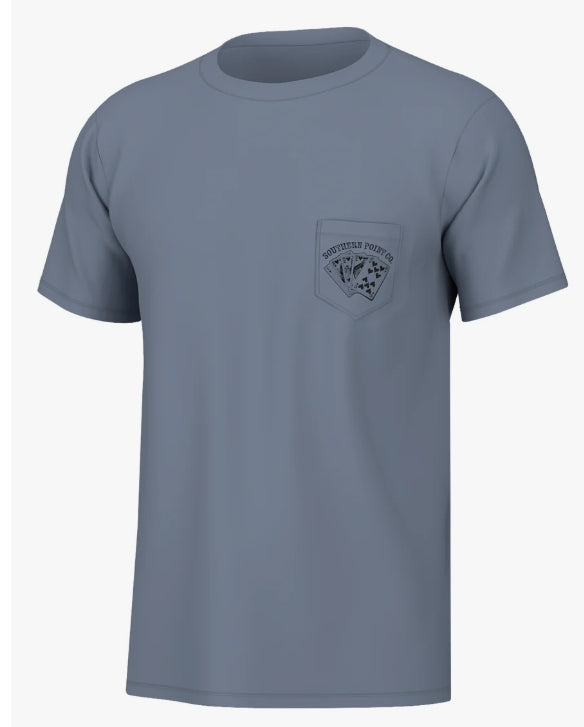 Southern Point Royal Flush Short Sleeve Tee - Captain Blue